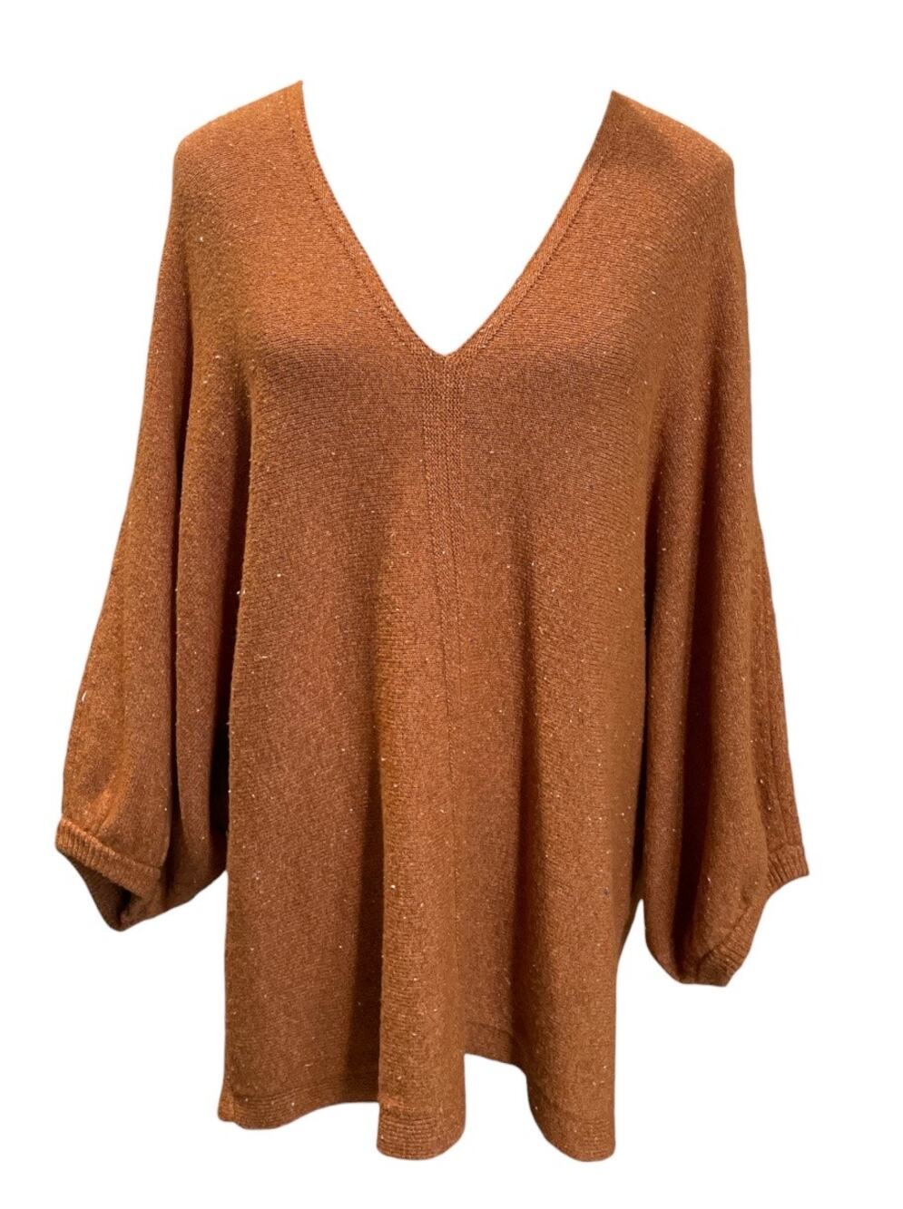 3 FOR $45 SALE | Pure Jill Oversized Dolman Sweater Tunic Orange L